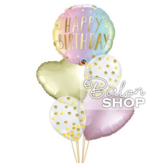 Pastelni baloni za rođendan u buketu