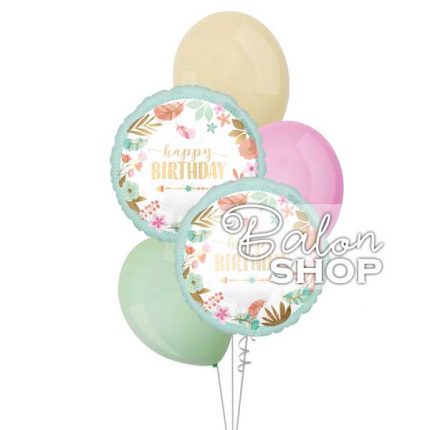 pastelni boho buket helijumskih balona