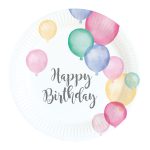Happy Birthday zlatni tanjir sa balonima