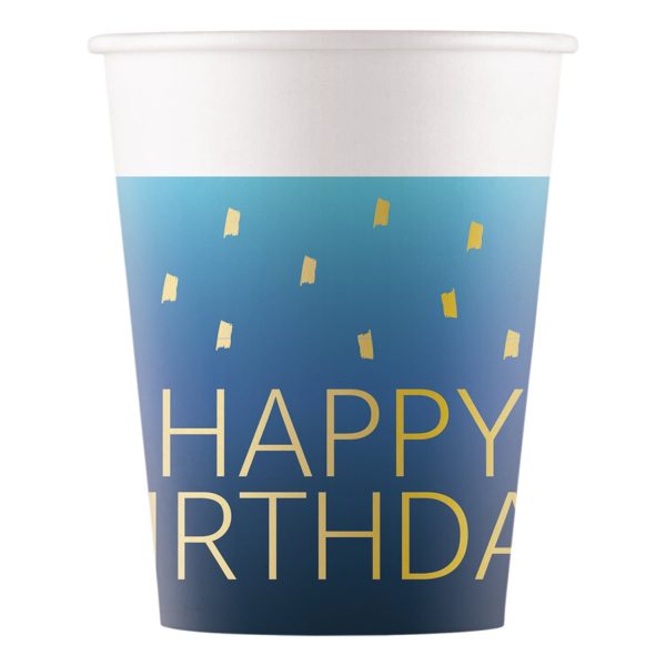 plave happy birthday čaše