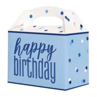 Plave kutije za slatkiše Happy Birthday
