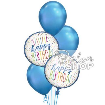 plavi baloni za rodjendan sa svecicama