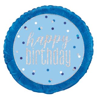 Folija balon plavi happy birthday