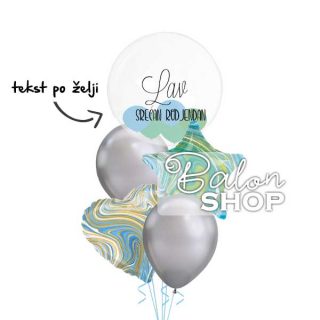 Personalizovan plavo-zeleni baloni za rodjendan