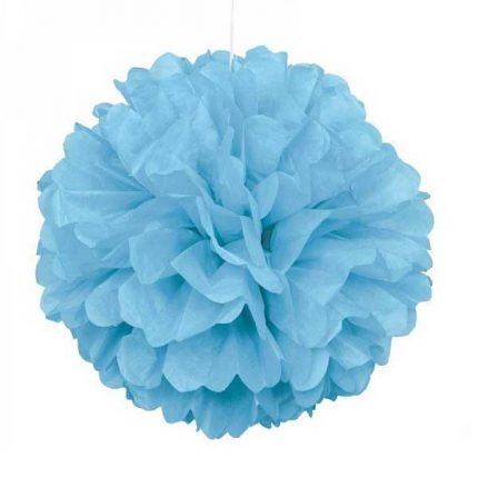 pom pom plava papirna lopta