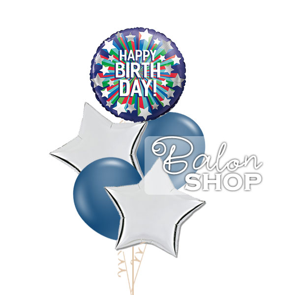 happy birthday plavi rođedanski buket