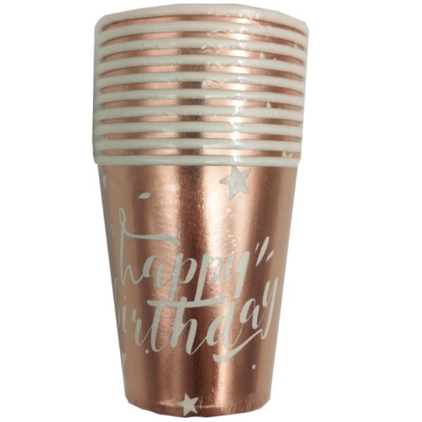 rose gold čaše happy birthday