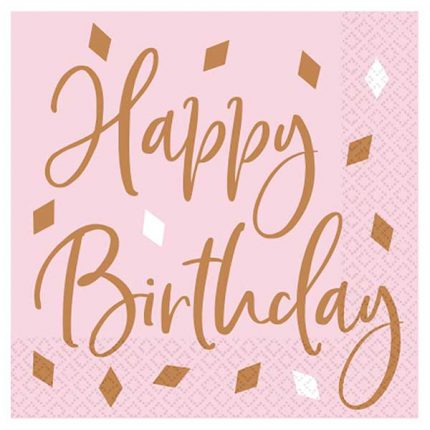 rose gold salvete happy birdhday