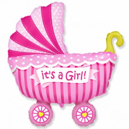 kolica za bebu balon roza