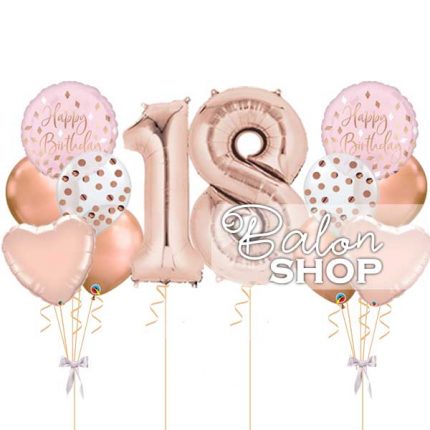 set za 18 rodjendan rose gold