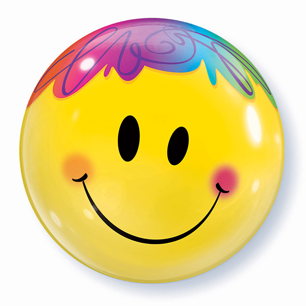 smile bubble balon