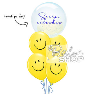 Buket balona za rođendan Smiley
