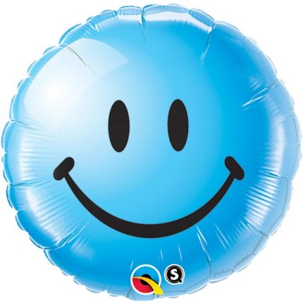 smile face plavi balon