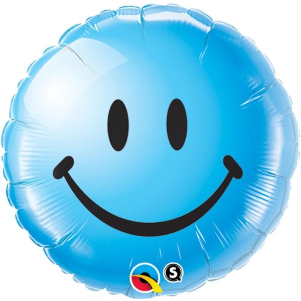 smile face plavi balon