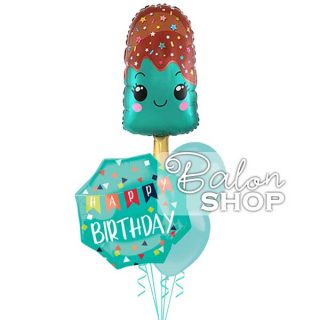 Sladoled buket balona Tirkiz za rođendan
