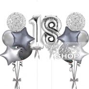 srebrna dekoracija za 18 rodjendan