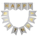 srebrni baner happy birhday