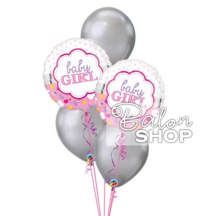 buket balona za rodjenje devojcice dekoracija
