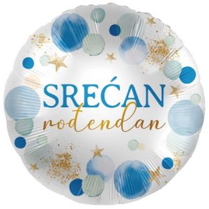 srecan rodjendan balon na srpskom plavi