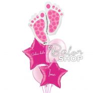 stopala baloni za rodjenje bebe devojcice