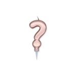 Rođendanska svećica znak pitanja rose gold