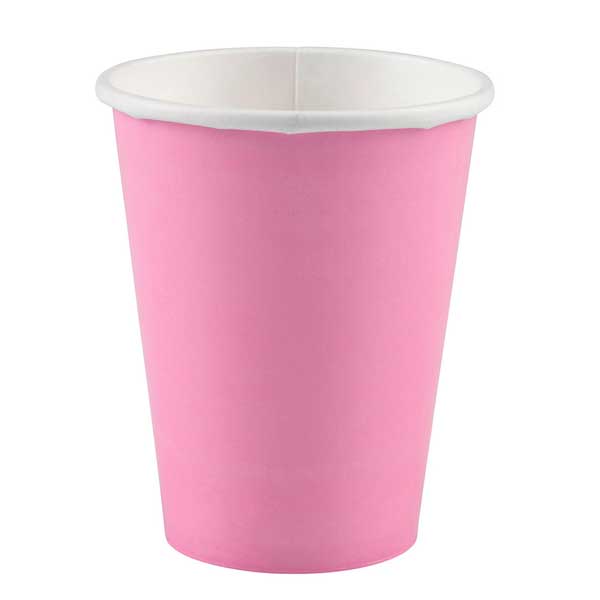 svetlo roze papirne čaše