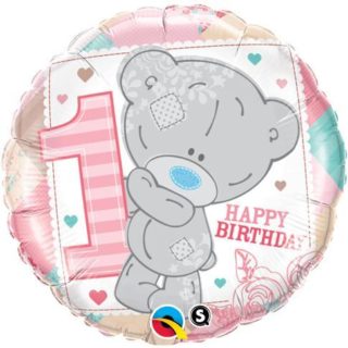 Meda Teddy balon za prvi rođendan u roze boji