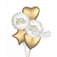 rodjedanski baloni buket zlatno beli