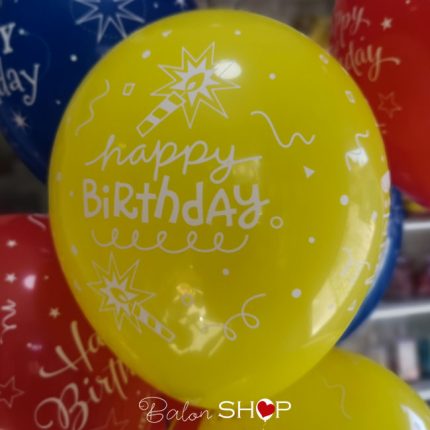zuti happy birhday balon